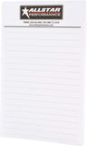 Allstar Performance Allstar Notepad 5.5x8.5 Package of 6 ALL044