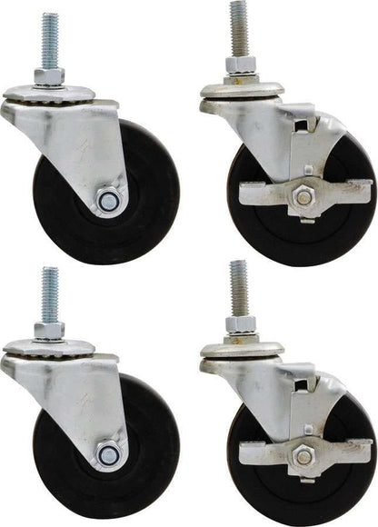 Allstar Performance Engine Cradle Caster Kit — 3in Standard Duty Locking | ALL10163