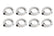 Allstar Performance Aluminum Bolt-On Mount Kit 8pcs ALL11305