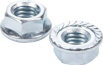 Allstar Performance Serrated Flange Nuts — 3/8-16 Thread, 10-Pack | ALL16042-10