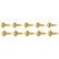 Allstar Performance Body Bolt 1-1/8in 10pk Gold ALL16554