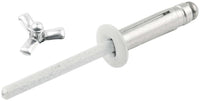 Allstar Performance Small Head Tri-Fold Rivet White 250-Pack — Flange Type, Aluminum Mandrel | ALL18080