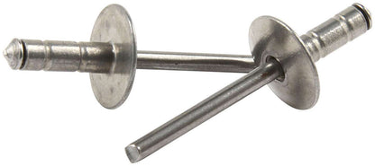 Allstar Performance Large Head Rivet Silver 250pk Multi-Grip — 1/16in-3/8in Grip | ALL18094