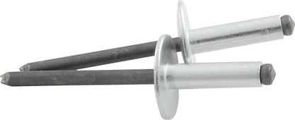 Allstar Performance Large Head Rivet Silver 250pk — 5/8in Head, 3/8-1/2in Grip, Steel Mandrel | ALL18147