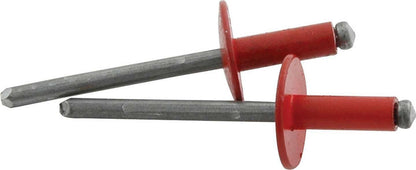 Allstar Performance Large Head Rivet — Red Aluminum, Steel Mandrel, 250-Pack | ALL18162