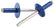 Allstar Performance Lg Hd Rivet Blue Alum 250pk Chevron ALL18177