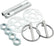 Allstar Performance LW Alum Hood Pin Kit 3/8in Silver ALL18472