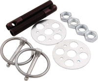 Allstar Performance LW Alum Hood Pin Kit 3/8in Black ALL18473