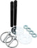 Allstar Performance Alum Hood Pin Kit 3/8in Black ALL18484