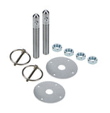 Allstar Performance Alum Hood Pin Kit 1/2in with 3/16in Clips Silver ALL18496