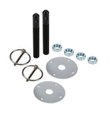 Allstar Performance Alum Hood Pin Kit 1/2in with 3/16in Clips Black ALL18497