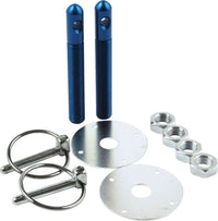 Allstar Performance Alum Hood Pin Kit 1/2in with 1/4in Clips Blue ALL18502