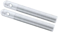 Allstar Performance Alum Hood Pins 1/2in 1/4in Holes 2pk Silver ALL18507