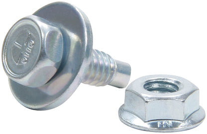 Allstar Performance Body Bolt Kit 3/4in 10pk — 1/4-20in Thread, Silver Clear Anodized | ALL18654