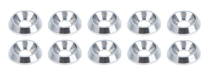 Allstar Performance Aluminum Countersunk Washer — 0.25in ID x 0.75in OD, Natural, 10-Pack | ALL18658