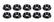 Allstar Performance Countersunk Washer Blk 1/4in x 3/4in 10pk ALL18659
