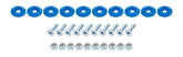 Allstar Performance Countersunk Bolt Kit Blue 10pk ALL18683