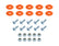 Allstar Performance Countersunk Bolt Kit Orange 10pk ALL18684