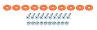Allstar Performance Countersunk Bolt Kit Fluorescent Orange 10pk ALL18689