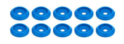Allstar Performance Plastic Countersunk Body Bolt Washer — 1.25in OD, Blue, Set of 10 | ALL18848