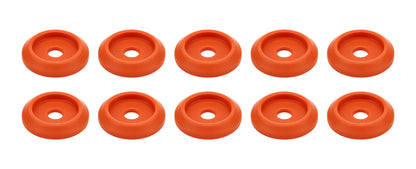 Allstar Performance Plastic Countersunk Body Bolt Washer — 1.25in OD, Orange, Set of 10 | ALL18849