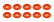 Allstar Performance Body Bolt Washer Plastic Orange 10pk ALL18849