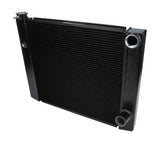 Allstar Performance Dual Pass Radiator 19x24 1 Row Lightweight Black ALL30343