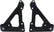 Allstar Performance Front Engine Plate 2pc w/ Bushings Black ALL38145