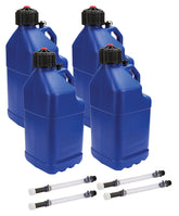 Allstar Performance Utility Jug 5 Gal w/ Filler Hose Blue 4pk ALL40122-4