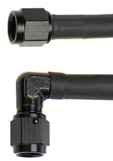 Allstar Performance Coated Braided Line 9in #4 Hose -4 Str/-4 90 Deg ALL48399