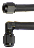 Allstar Performance Coated Braided Line 9in #4 Hose -4 Str/-4 90 Deg ALL48399