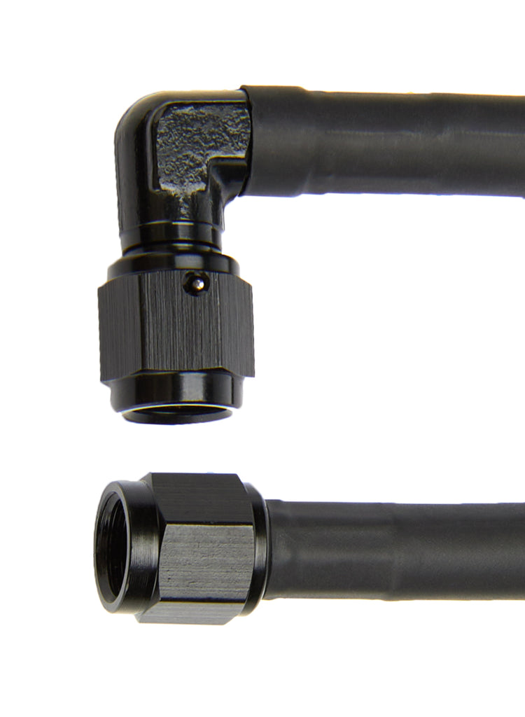 Allstar Performance Coated Braided Line 24in #4 Hose -4 90 Deg/-4 Str ALL48404