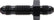 Allstar Performance Straight Bulkhead Black -3 ALL50092