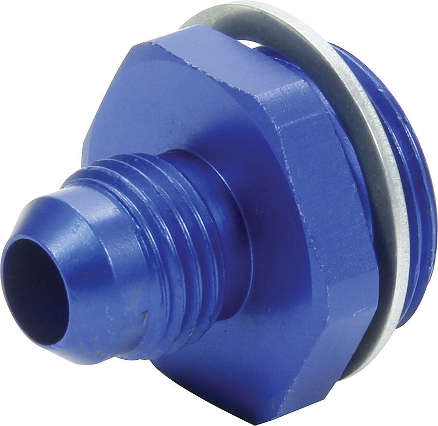 Allstar Performance Carb Fitting w/washer 7/8-20 to -6 Male Blue ALL50894