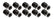 Allstar Performance QC Cover Nuts Short Black 10pk ALL72058