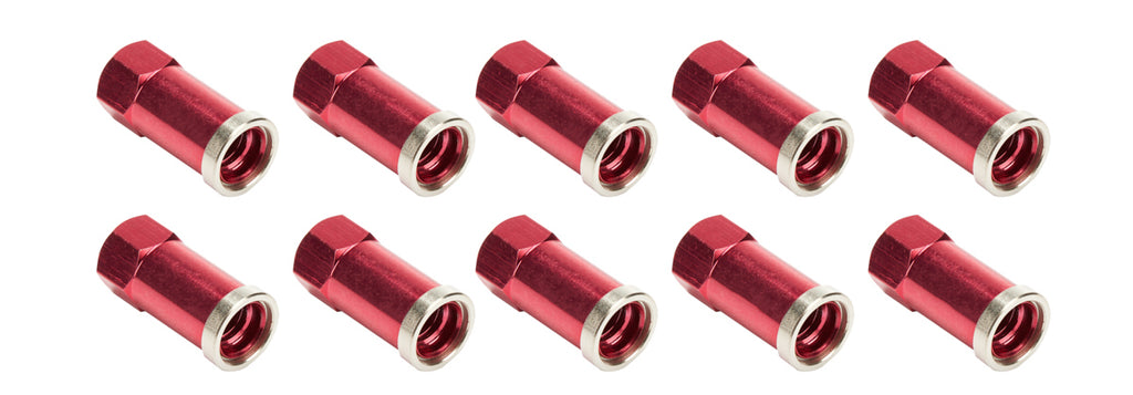 Allstar Performance QC Cover Nuts Long Red 10pk ALL72061