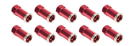 Allstar Performance QC Cover Nuts Long Red 10pk ALL72061