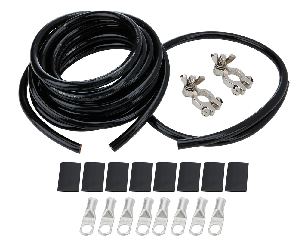 Allstar Performance Battery Cable Kit 4 Ga. 1 Battery All Black ALL76115