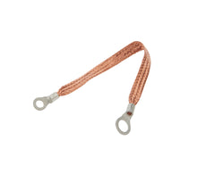 Load image into Gallery viewer, Allstar Performance Copper Ground Strap 9in w/ 1/4in and 3/8in Ring ALL76329-9