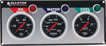 Load image into Gallery viewer, Allstar Performance 3 Gauge Panel A/M OP/WT/FP Sport-Comp ALL80113