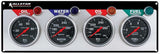 Allstar Performance 4 Gauge Panel A/M OP/WT/OT/FP Sport-Comp ALL80114