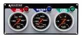 Allstar Performance 3 Gauge Panel A/M OP/WT/FP Liquid Filled ALL80123