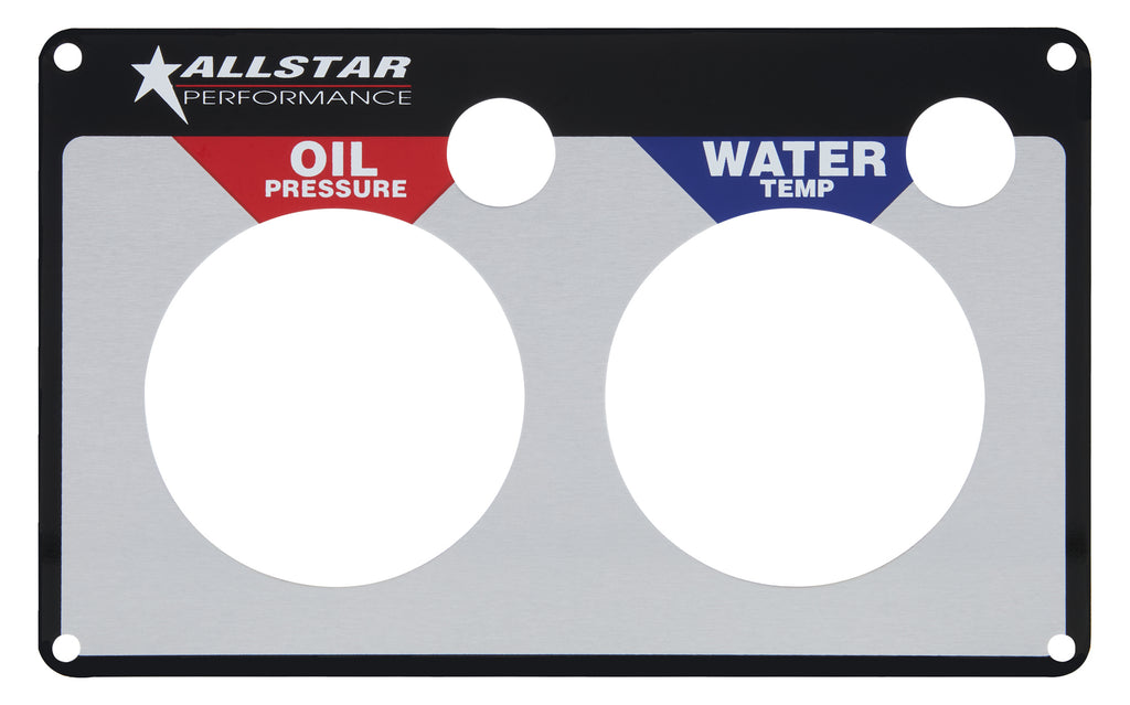 Allstar Performance 2 Gauge Panel Plate OP/WT ALL80125