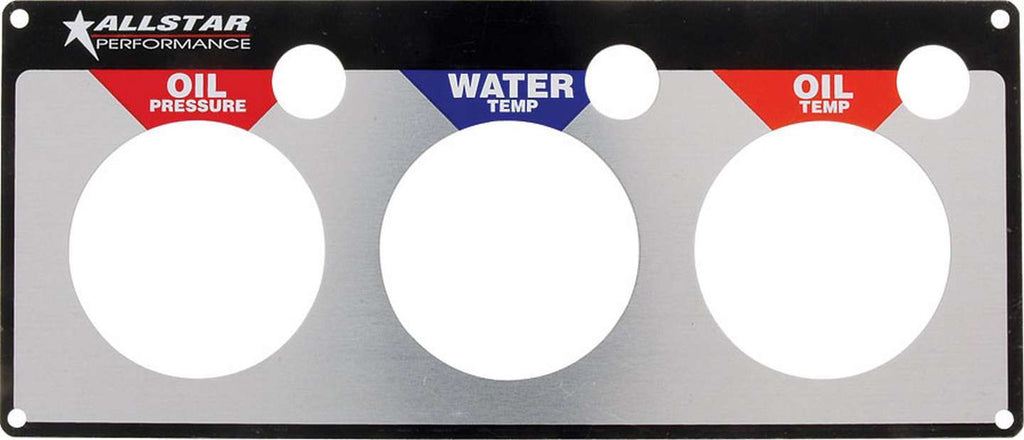 Allstar Performance 3 Gauge Panel Plate OP/WT/OT ALL80126