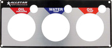 Load image into Gallery viewer, Allstar Performance 3 Gauge Panel Plate OP/WT/OT ALL80126