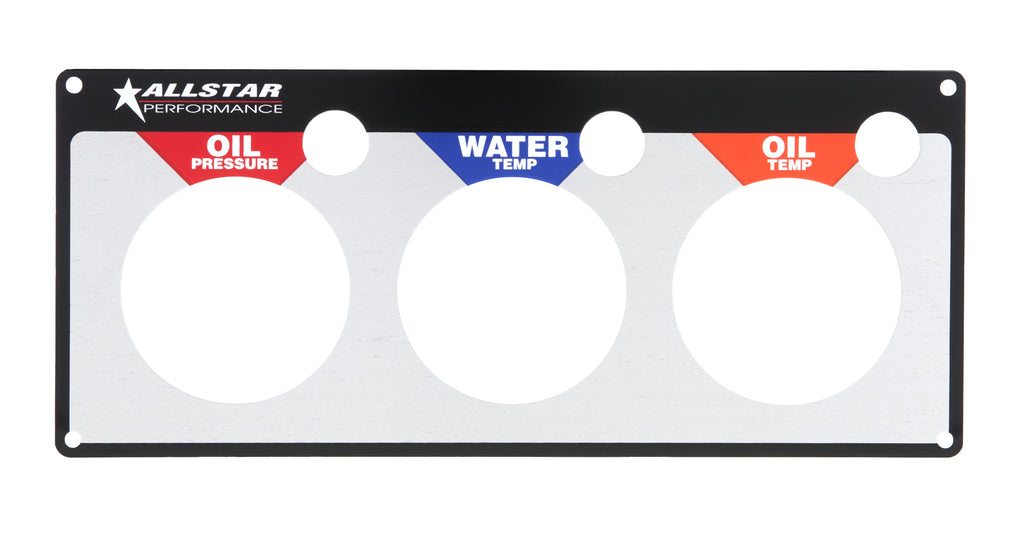 Allstar Performance 3 Gauge Panel Plate OP/WT/OT ALL80126