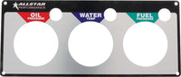 Allstar Performance 3 Gauge Panel Plate OP/WT/FP ALL80127