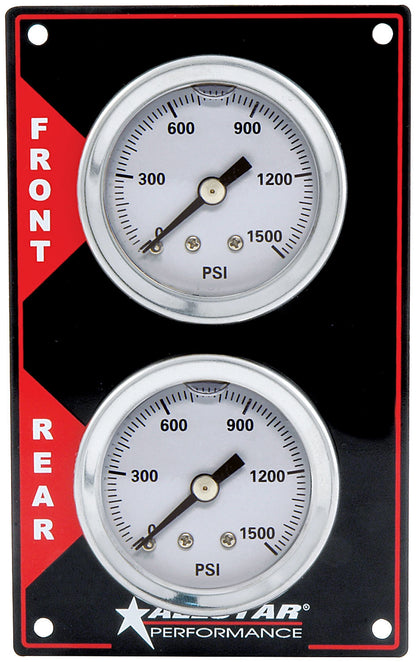 Allstar Performance Brake Bias Gauge Panel Vertical — 0-1,000 PSI, Liquid Filled | ALL80170