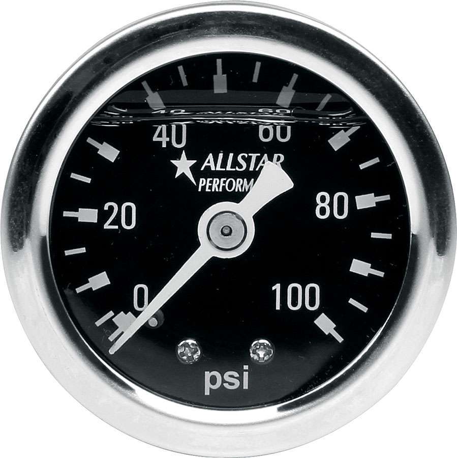 Allstar Performance 1.5in Gauge 0-100 PSI Liquid Filled ALL80206