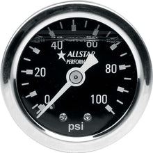 Load image into Gallery viewer, Allstar Performance 1.5in Gauge 0-100 PSI Liquid Filled ALL80206